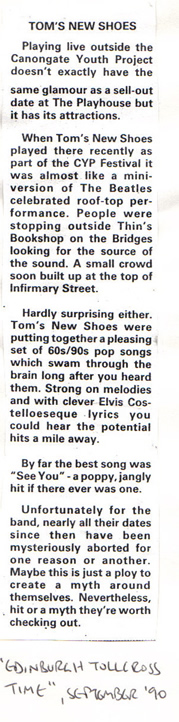 Tom's New Shoes - Press Clipping 3